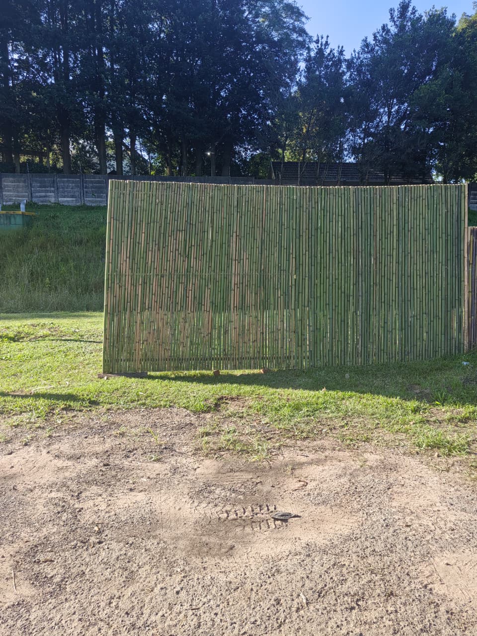Bamboo fencing panel detail